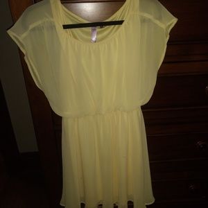 Francesca's "Alya" yellow chiffon dress